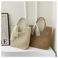 Bolso de hombro tejido hecho a mano Vintage para playa para mujer, bolsas de compras de rafia y ratán, bolsos bohemios para mujer, bolsos informales para viajes y vacaciones de verano - details 12