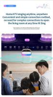 Máquina de Karaoke inalámbrica portátil con micrófono Dual, Altavoz Bluetooth PA, sistema KTV DSP, sonido estéreo HIFI, luces LED de colores RGB - details 6
