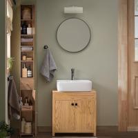 Mueble de Baño de Alto Estante Estanterías con 2 Puertas y Cajón Blanco Tamaño 20x20x180cm - details 36