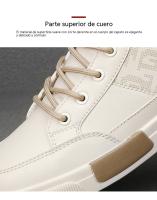 Zapatos para correr informales de verano para hombre, zapatillas altas transpirables, zapatillas de deporte de cuero de lujo para h - details 8