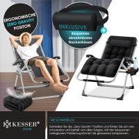 Tumbona Plegable y Resistente |   Silla de Jardín, Capacidad de 200 kg, Acolchado Ergonómico Extra Ancho, Respaldo Ajustable, Almohada para el Cuello y Portavasos - details 24
