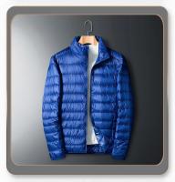 Chaqueta holgada de plumas de ganso blanco, chaqueta ligera con capucha, cuello alto para hombre, corte ajustado con capucha juvenil - details 22