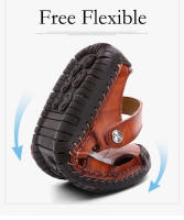 Sandalias de verano para hombre, sandalias de cuero para hombre, sandalias romanas clásicas, zapatillas suaves para exteriores, sandalias de goma para playa para hombre, sandalias de Trekking - details 9