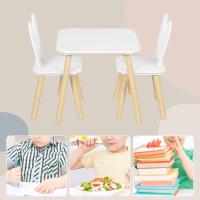 Infantiles, Mesa para Niños con 2 Sillas, Respaldo en Forma de Conejos, Mesa Infantil - details 5