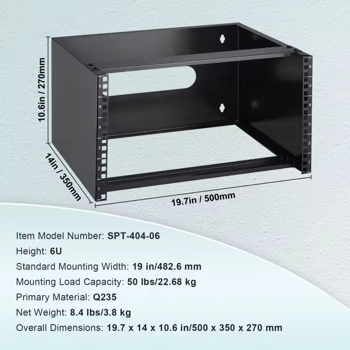 Gabinete rack para servidores de montaje en pared SucceBuy: gabinete con cerradura para equipos de TI y A/V, varios tamaños disponibles - 1