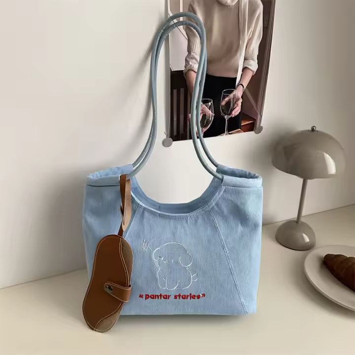 Bolso de viaje de temperamento Simple para mujer, bolso de mano de gran capacidad para primavera/verano, bolso grande de hombro, 2023 - 1