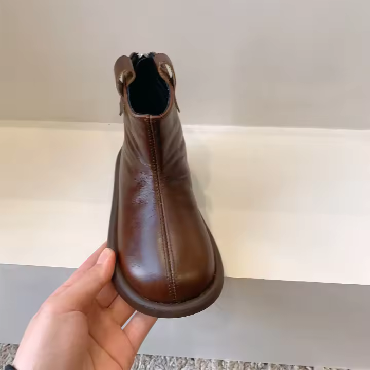 Botas de cuero para niñas Botas para bebés para niños - 1
