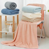 Toalla de playa de veeta de coral engrosada de alta densidad con rejilla de piña, toalla de baño suave y absorbente que no se pierde color piel - details 0