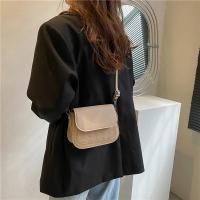 Bolso de hombro con solapa para mujer, bandolera de cuero PU, Estilo Vintage, cuadrado, pequeño - details 9