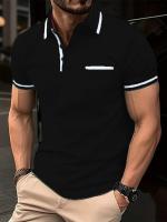 Camisa polo de verano 2025 con botones y bolsillo para hombre, deportiva. - details 6