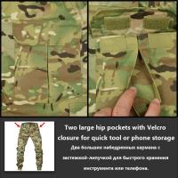 Tactical Joggers Para Hombres Mecánicos Ropa De Trabajo Pantalones De Camuflaje Resistentes Al Desgaste Para Senderismo Y Uso Diario Material De Poliéster Y Algodón - details 6