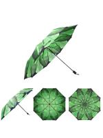 Paraguas Plegable de Viaje Ideal para Lluvia y Sol Diseño de Hoja de Plátano - details 9