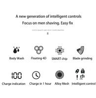 Afeitadora eléctrica lavable y recargable para hombres, máquina de afeitar eléctrica, cortadora de pelo, corte, afeitado, recortadora de barba, uso Dual en seco y húmedo - details 1