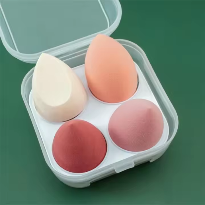 4 unids/set esponja licuadora belleza huevo cosmético Puff base esponjas Puffs mujeres accesorios de maquillaje - 1