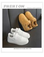 Zapatos de tablero para niños Niños Primavera y otoño 2025 nuevos zapatos blancos impermeables de cuero suela suave ligera. - details 0