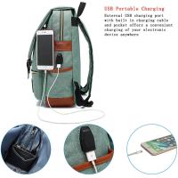Mochila escolar adolescentes para portátil con puerto de carga USB, elegante mochila de viaje resistente al agua - details 1