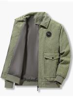 Chaqueta Casual de Corduroy para Hombres A Prueba de Viento, Cierre de Cremallera, Forro de Poliéster, Ligera para Primavera/Verano 21 - details 7