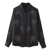 Conjunto de Moda para Mujeres OUWU Camisa de Manga Larga, Pantalones Rectos, Top de Encaje, Pantalones Sueltos - details 9