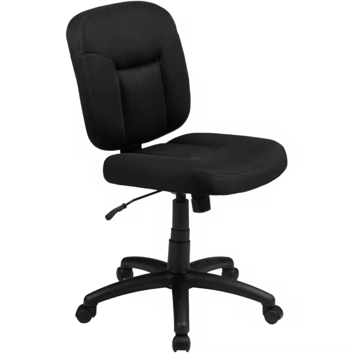 Silla de Oficina con Respaldo Acolchado, Agradable en la Espalda, Altura Ajustable, fácil Montaje, 65 D x 61 W x 87.5-98 H cm - 1