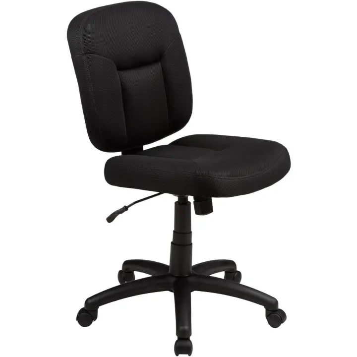 Silla de Oficina con Respaldo Acolchado, Agradable en la Espalda, Altura Ajustable, fácil Montaje, 65 D x 61 W x 87.5-98 H cm - 1