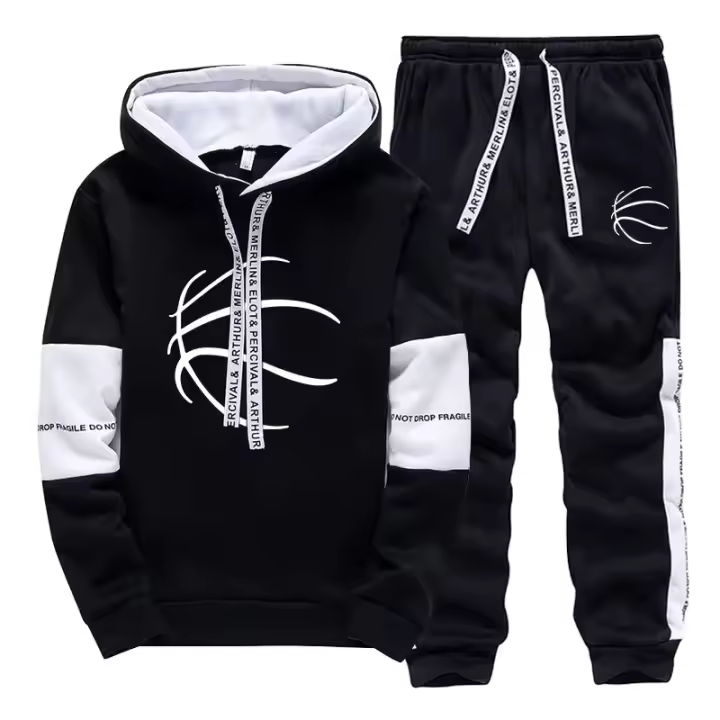 Traje de ocio para hombre de otoño, capucha a - 1