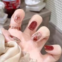 Caja de 24 piezas uñas removibles estilo corto parches uñas postizas uñas tabletas - details 51