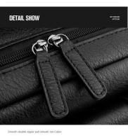 Mochila de Negocios de Cuero Minimalista Impermeable, Resistente al Desgaste, Tamaño 40x28x18cm para Viajes de Negocios y Commuting - details 19