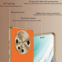 Funda protectora de lujo para Huawei Mate 60 Pro Prevención de caídas Material exterior Cuero Metal TPU - details 1