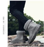 Botas de lluvia para hombre, botas desnudas a la moda, zapatos antideslizantes para trabajo de Chef, zapatos de pesca de goma impermeables y duraderos, zapatillas de deporte para hombre 2023 - details 34