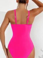 Bañador negro de una pieza para mujer, traje de baño de realce con Control de barriga, Tankini de una pieza - details 31