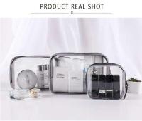 Bolsa de cosméticos transparente impermeable para mujer, estuche de maquillaje con cremallera de viaje, organizador de lavado de maquillaje transparente, Kit de bolsas de aseo para baño - details 18