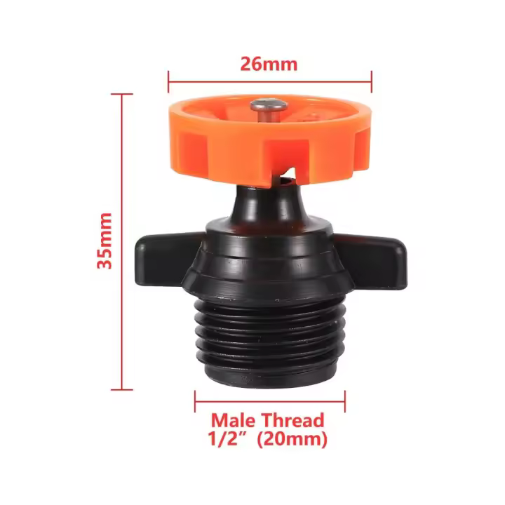 Aspersor giratorio de 1/2 pulgadas, rosca macho, 200-250l/H, boquilla de riego, aspersor de giro de microrefracción, riego agrícola - 1