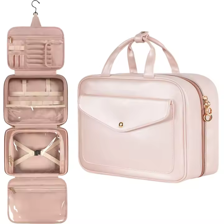 Bolsa de maquillaje, neceser de viaje de gran capacidad - 1