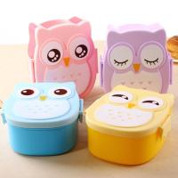 Fiambrera de búho de dibujos animados para niños, contenedor de alimentos para microondas, caja de almacenamiento portátil para estudiantes, contenedor Bento con compartimentos - details 3