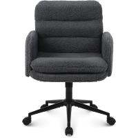 Silla Oficina de Respaldo Alto, Cómoda Silla Tocador con Altura Ajustable, Sillas Ordenador para Hogar y Dormitorio, Crema - details 16