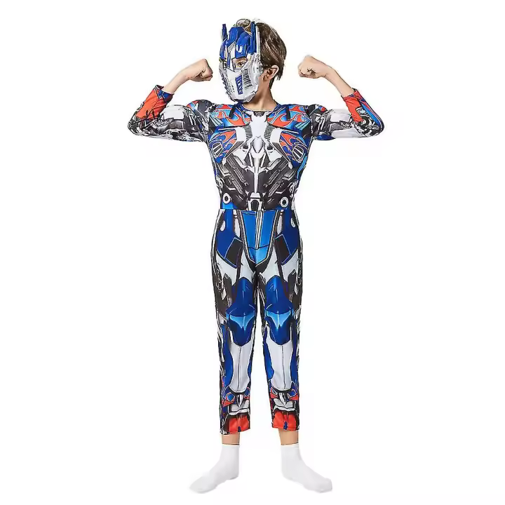 Conjunto de disfraz de Optimus Prime y Bumblebee para niños, medias de Halloween - 1