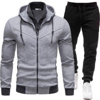 Conjuntos de dos piezas para hombre, trajes deportivos informales a la moda para exteriores, ropa de otoño e invierno - details 2