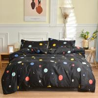 Súper King Seda de Cama con Estampado de Mármol Negro Funda de Edredón Simple Estilo Muebles de Dormitorio Conjunto de Ropa de Cama 220x240 - details 13
