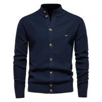 Cárdigan de punto para hombre, suéter de algodón de alta calidad con botones y cuello simulado para hombre, cárdigans de diseñador de moda para invierno para hombre - details 6