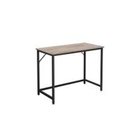 Mesa de Ordenador, con 2 Estante a la Izquierda o a la Derecha, para Oficina, Dormitorio, Estructura de Acero, Industrial, Greige y Negro LWD47MB - details 13