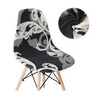 Funda de silla de concha de Color sólido, fundas elásticas baratas para sillas con respaldo corto, fundas de asiento de comedor impresas para el hogar, Bar, Hotel, fiesta y banquete - details 15