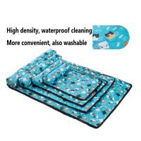 Estera plegable de seda de hielo para perros, alfombrilla refrescante impermeable para mantener el enfriamiento de gatos y mascotas, cama suave antideslizante para dormir para perros para todas las estaciones - details 7