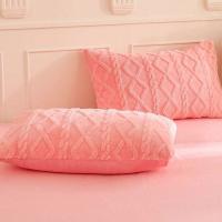Funda de almohada de lana de leche de Color sólido para decoración del hogar, funda de almohada rectangular respetuosa con la piel, funda de almohada suave y cálida para dormitorio, 2 uds. - details 11
