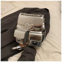 Diseño sentido nicho mochila plata amor de las mujeres nueva moda mochila versátil cadena cubo bolsa de viaje - details 27