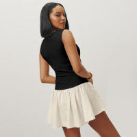 Y24DS283 Ropa de Mujer Vestido de Verano Nuevo Color Sólido Sin Mangas con Parches - details 15