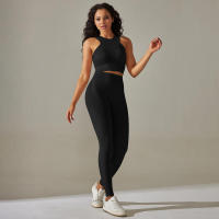 Conjunto de Yoga sin Costuras Conjunto Deportivo de Gimnasio de Tres Piezas - details 4