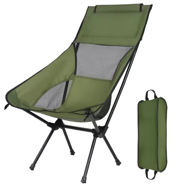 Silla plegable portátil para acampar, liviana, adecuada para caminatas al aire libre, pesca y picnics - 1