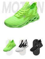 Zapatillas de correr con cordones para hombre, zapatos informales para caminar al aire libre, gimnasio, color blanco - details 2