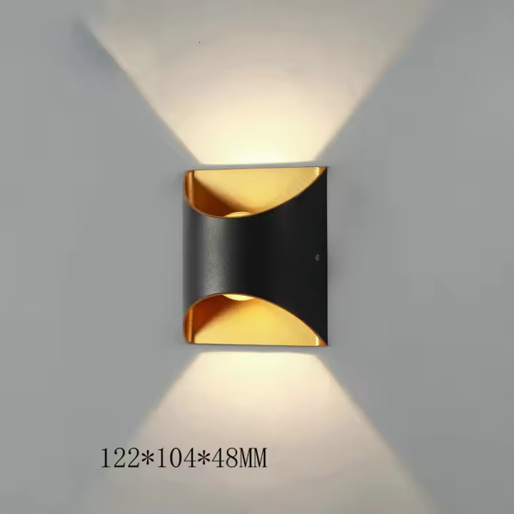 Lámpara de pared de aluminio Hyundai, luz LED impermeable para exteriores, adecuada para hotel, dormitorio, sala de estar, pasillo, jardín, muebles para el hogar - 1