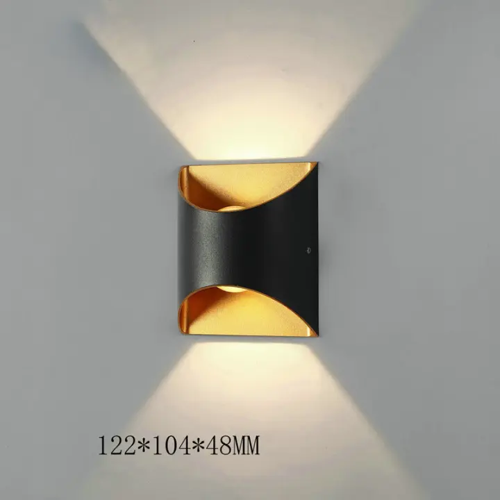Lámpara de pared de aluminio Hyundai, luz LED impermeable para exteriores, adecuada para hotel, dormitorio, sala de estar, pasillo, jardín, muebles para el hogar - 1